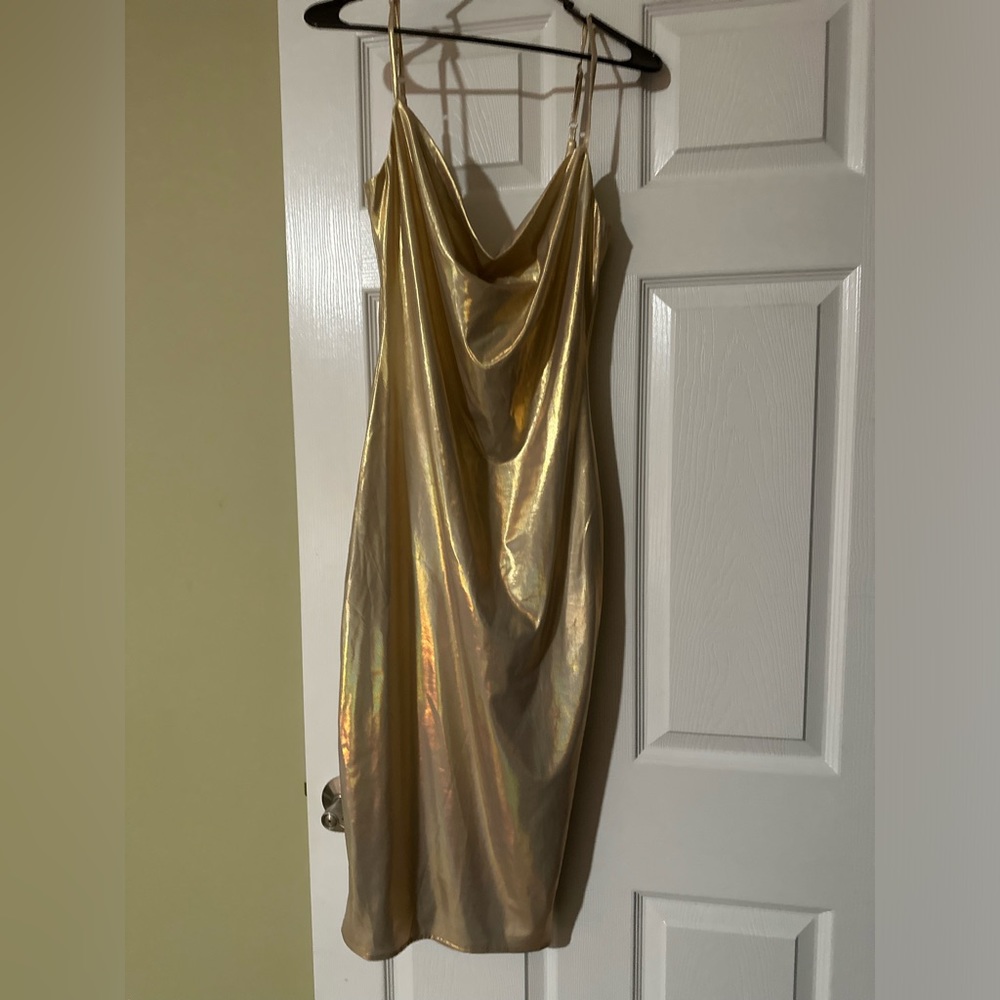 Gold Midi Dress-Fashion Nova!